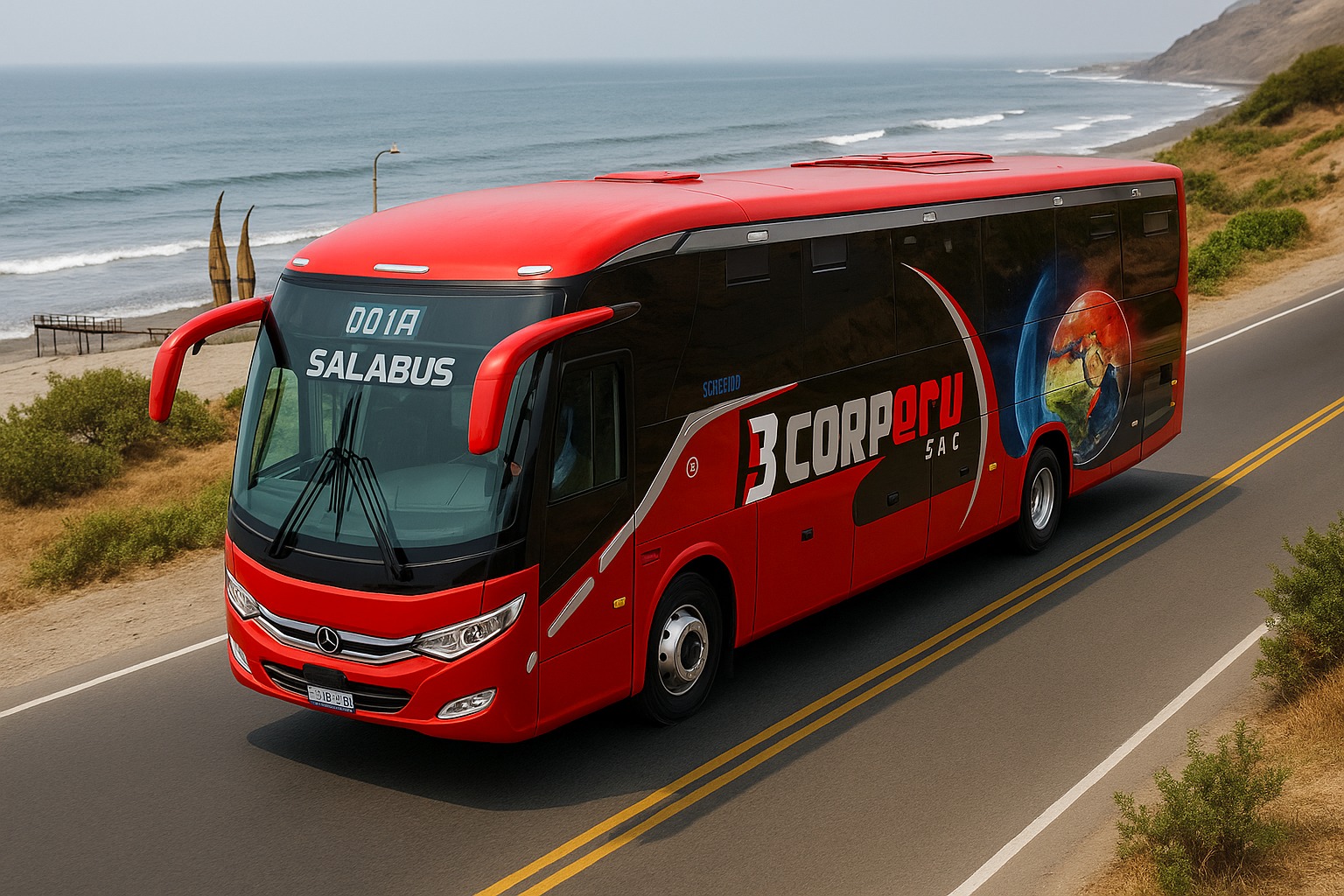 Bus de transporte para turismo